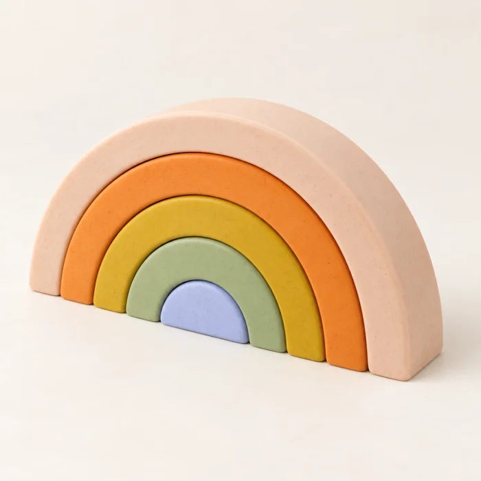 Pastell-Regenbogen aus Gummi, 5-teilig