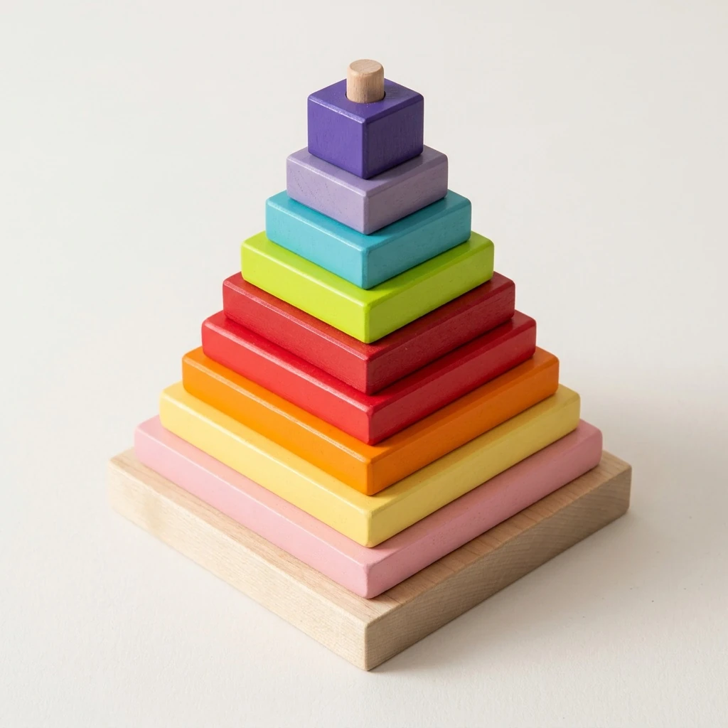 Holzpyramide mit Stapelsteinen – Bild 2