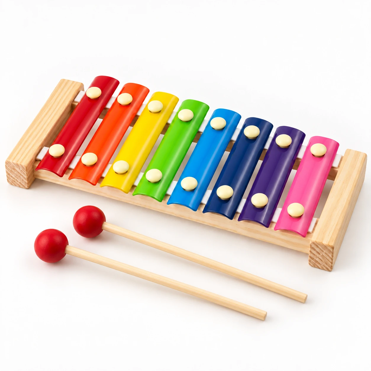 Buntes Holz-Xylophon mit 8 Tönen – Bild 2
