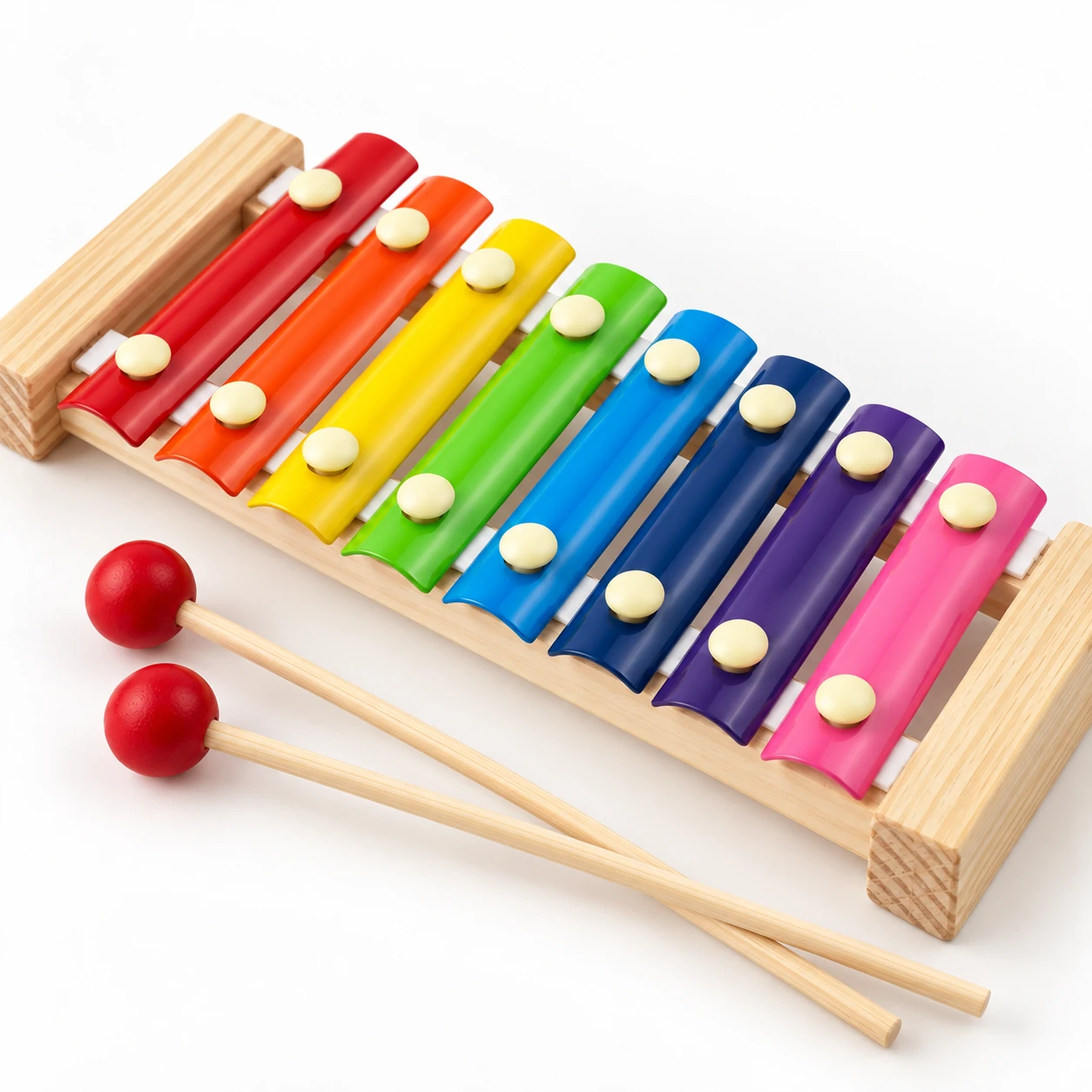 Buntes Holz-Xylophon mit 8 Tönen – Bild 4