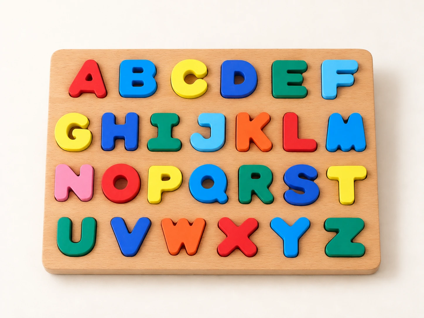 Holz-Alphabet-Puzzle mit bunten Buchstaben – Bild 3