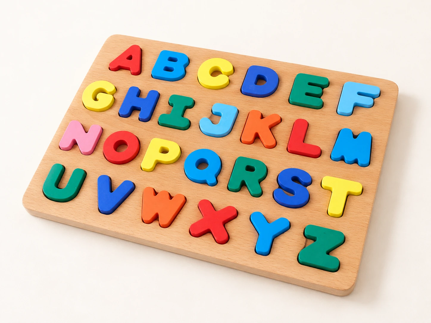 Holz-Alphabet-Puzzle mit bunten Buchstaben – Bild 5