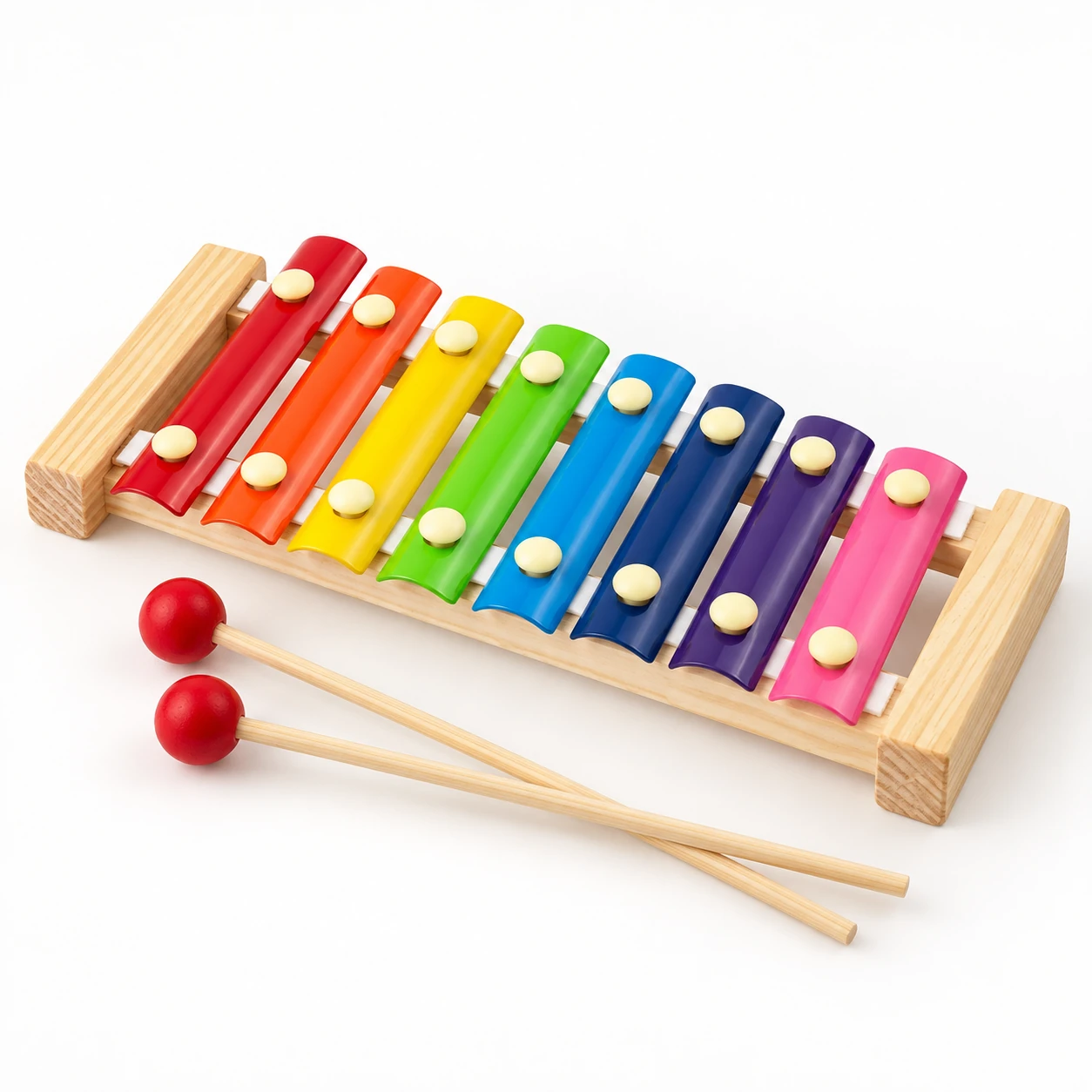 Buntes Holz-Xylophon mit 8 Tönen – Bild 5