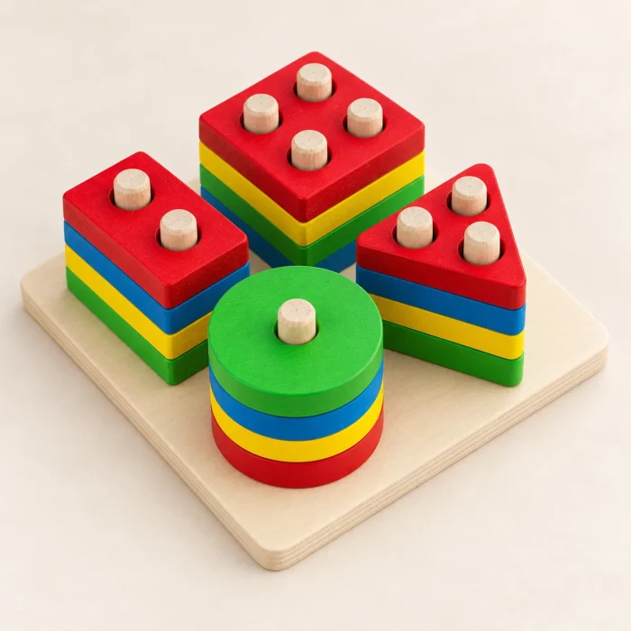 Holz-Sortierspiel Formen und Farben